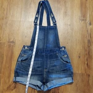 Denizen Levi overall shorts faded blue wash